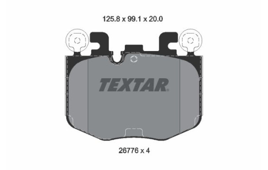 Brake pad set, disc brake 2677601 Textar