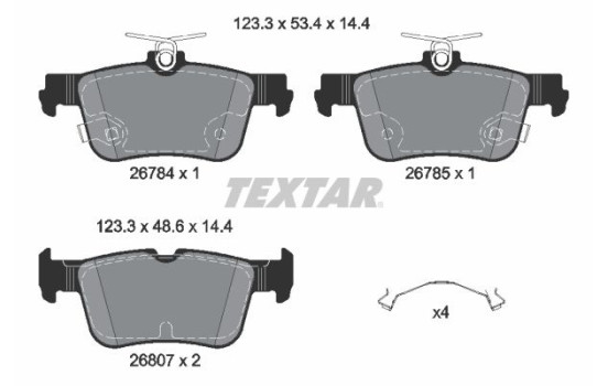 Brake pad set, disc brake 2678401 Textar