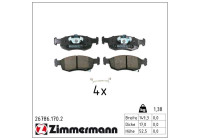 Brake pad set, disc brake 26786.170.2 Zimmermann
