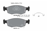 Brake pad set, disc brake 2678601 Textar