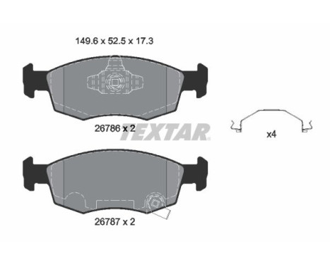 Brake pad set, disc brake 2678601 Textar