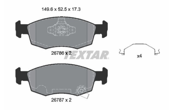 Brake pad set, disc brake 2678601 Textar