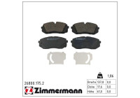Brake pad set, disc brake 26800.175.2 Zimmermann