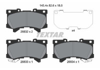 Brake pad set, disc brake 2683201 Textar