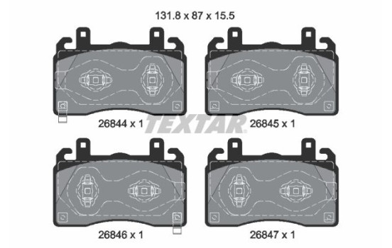 Brake pad set, disc brake 2684401 Textar