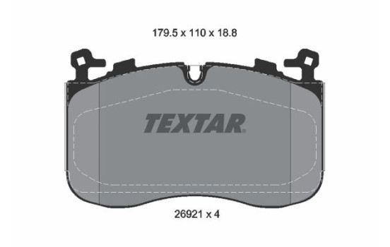 Brake pad set, disc brake 2692101 Textar