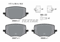 Brake pad set, disc brake 2692601 Textar
