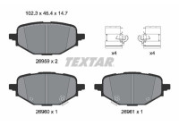 Brake pad set, disc brake 2695901 Textar