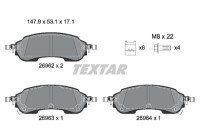 Brake pad set, disc brake 2696201 Textar