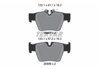 Brake pad set, disc brake 2699701 Textar