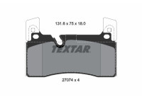 Brake pad set, disc brake 2707401 Textar