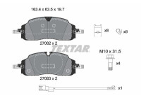Brake pad set, disc brake 2708201 Textar