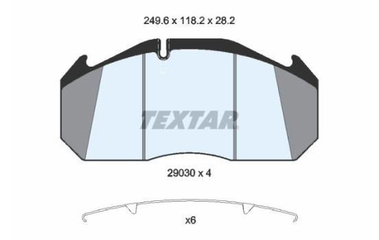 Brake Pad Set, disc brake 2903009 Textar