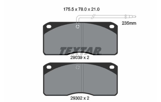 Brake Pad Set, disc brake 2903902 Textar