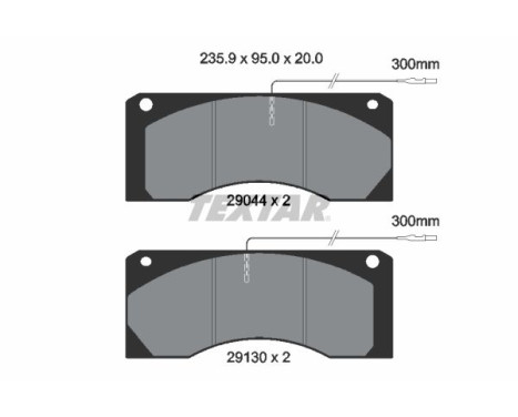 Brake Pad Set, disc brake 2904402 Textar, Image 2