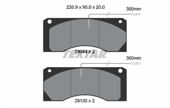 Brake Pad Set, disc brake 2904402 Textar, Image 2