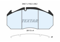 Brake pad set, disc brake 2911303 Textar
