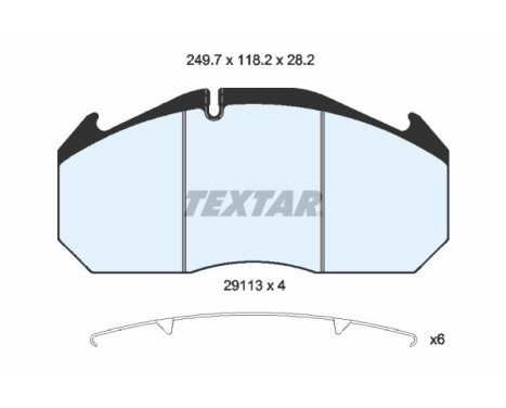 Brake pad set, disc brake 2911303 Textar, Image 2