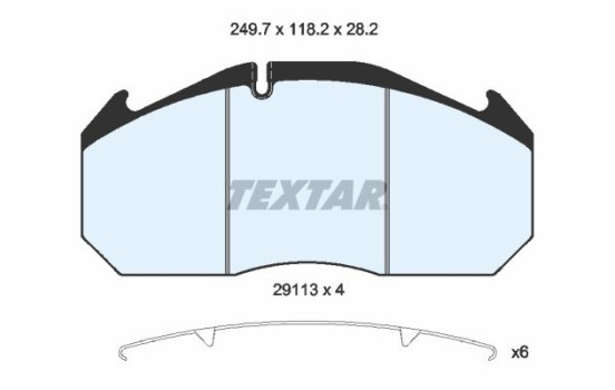 Brake pad set, disc brake 2911303 Textar