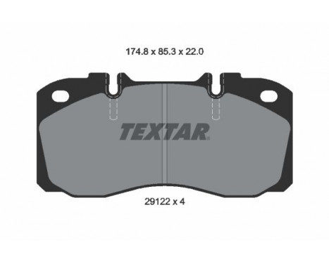 Brake Pad Set, disc brake 2912204 Textar