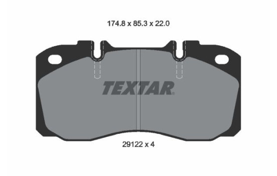 Brake Pad Set, disc brake 2912204 Textar