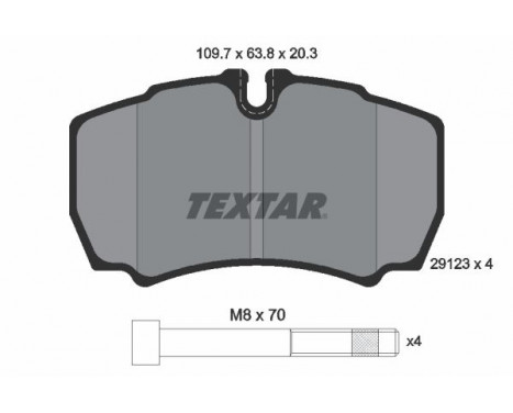 Brake Pad Set, disc brake 2912303 Textar
