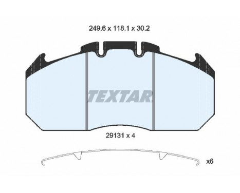 Brake Pad Set, disc brake 2913105 Textar