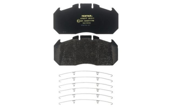 Brake pad set, disc brake 2913111 Textar