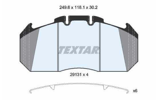 Brake pad set, disc brake 2913111 Textar, Image 2