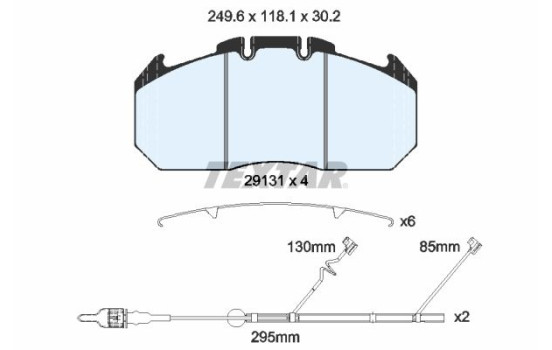 Brake pad set, disc brake 2913115 Textar, Image 2