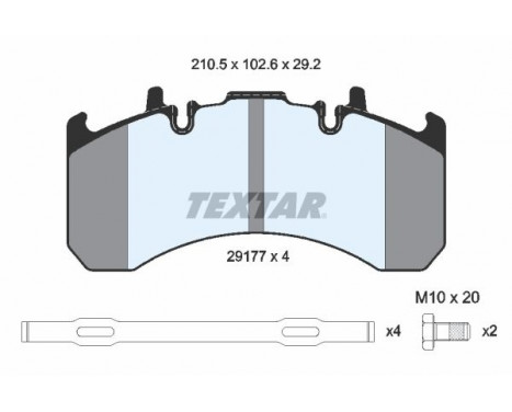 Brake Pad Set, disc brake 2917705 Textar