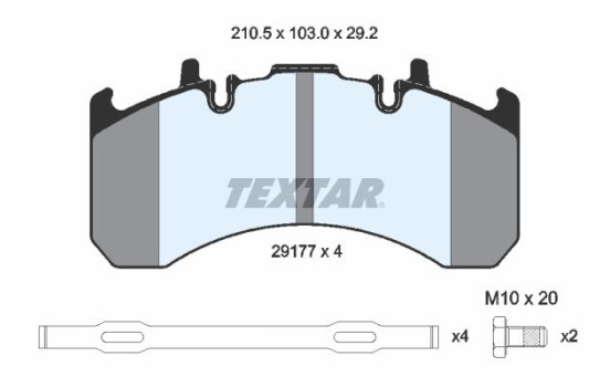 Brake Pad Set, disc brake 2917705 Textar, Image 2