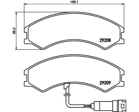 Brake pad set, disc brake 2920801 Textar