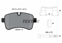 Brake pad set, disc brake 2923201 Textar