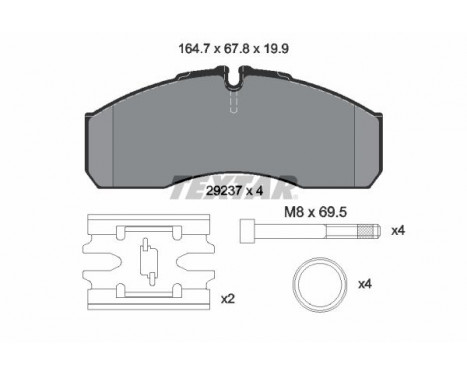 Brake Pad Set, disc brake 2923701 Textar