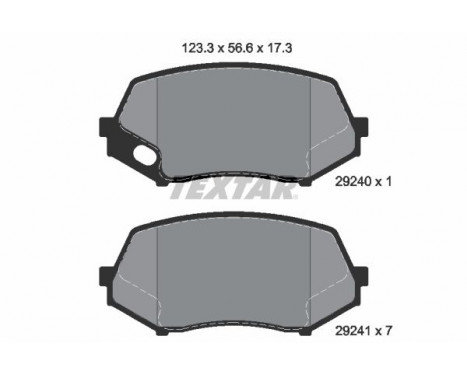 Brake Pad Set, disc brake 2924001 Textar, Image 2