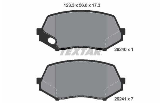 Brake Pad Set, disc brake 2924001 Textar, Image 2