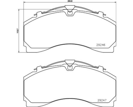 Brake Pad Set, disc brake 2924601 Textar, Image 2