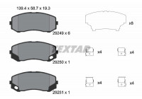 Brake Pad Set, disc brake 2924901 Textar