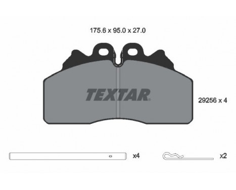 Brake Pad Set, disc brake 2925601 Textar