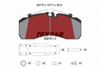Brake Pad Set, disc brake 2927801 Textar