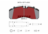 Brake pad set, disc brake 2927801 Textar