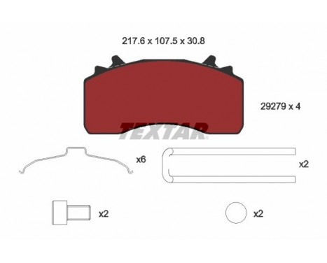 Brake Pad Set, disc brake 2927901 Textar