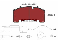 Brake pad set, disc brake 2930801 Textar