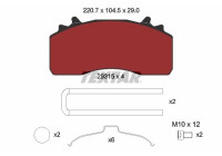 Brake pad set, disc brake 2931501 Textar