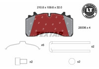 Brake pad set, disc brake 2933606 Textar