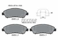 Brake pad set, disc brake 2945101 Textar