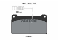 Brake pad set, disc brake 2976502 Textar