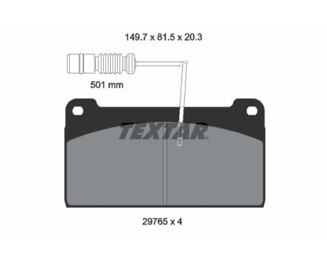 Brake pad set, disc brake 2976502 Textar