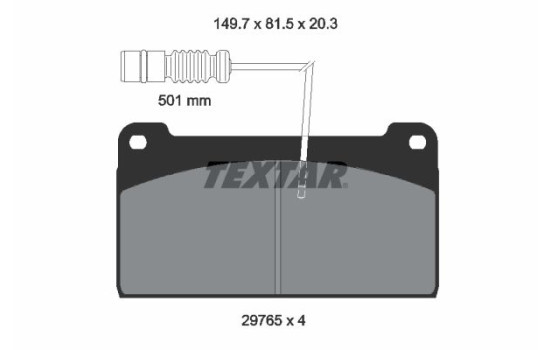 Brake pad set, disc brake 2976502 Textar